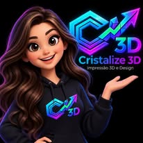Mascote e identidade original da Cristalize3D